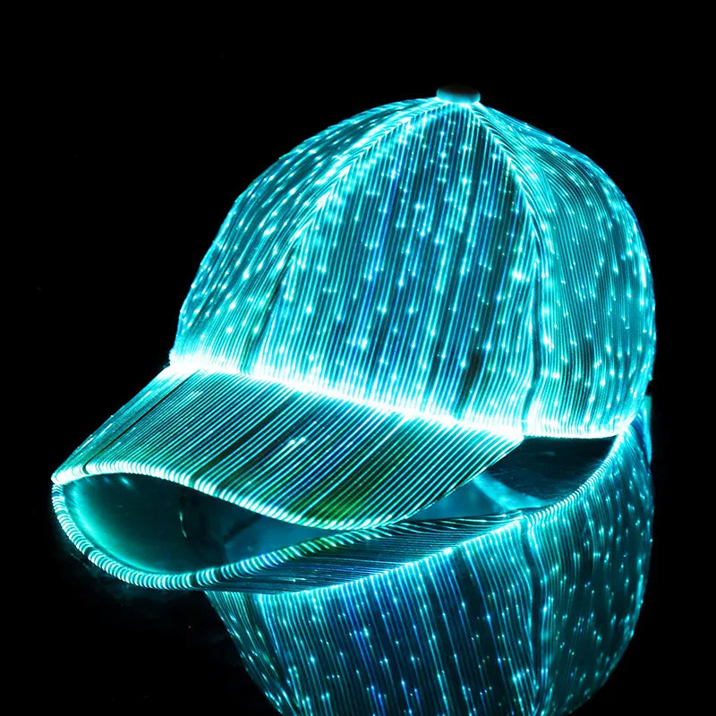 Gorra LED Lumisonata – Brilla en la Oscuridad | Fibra Luminosa