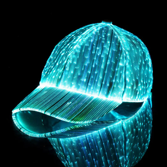 Gorra LED Lumisonata – Brilla en la Oscuridad | Fibra Luminosa