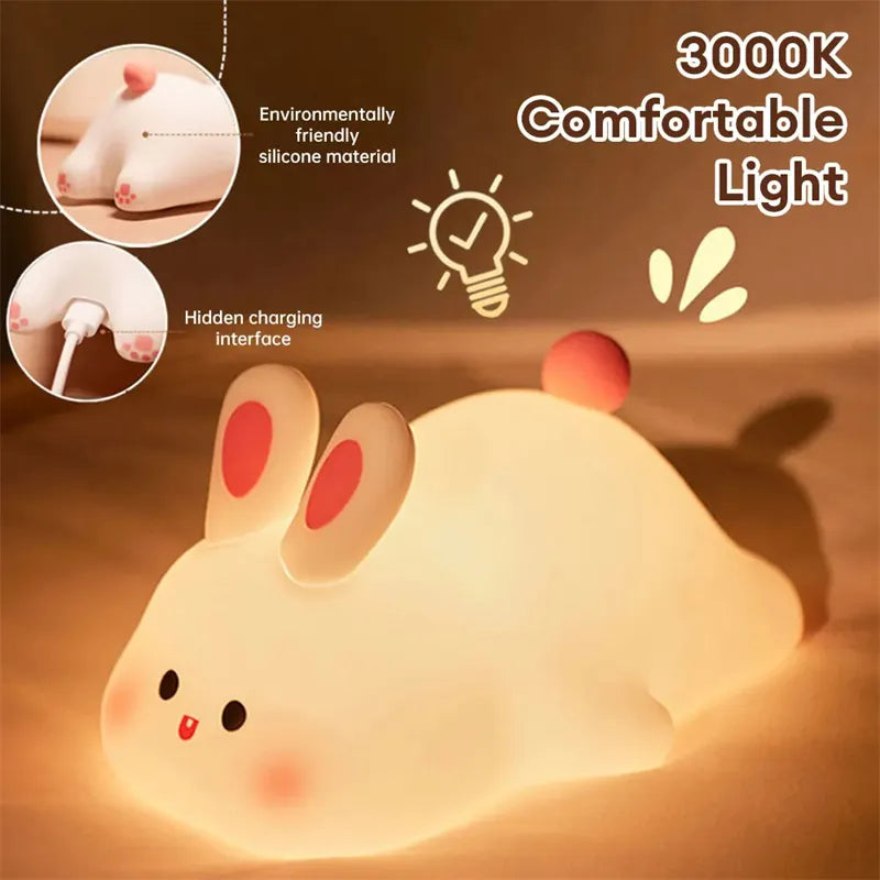 Luz Nocturna Conejito LED – ¡Tu compañero mágico para dormir!