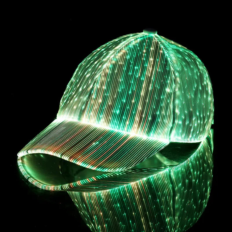 Gorra LED Lumisonata – Brilla en la Oscuridad | Fibra Luminosa