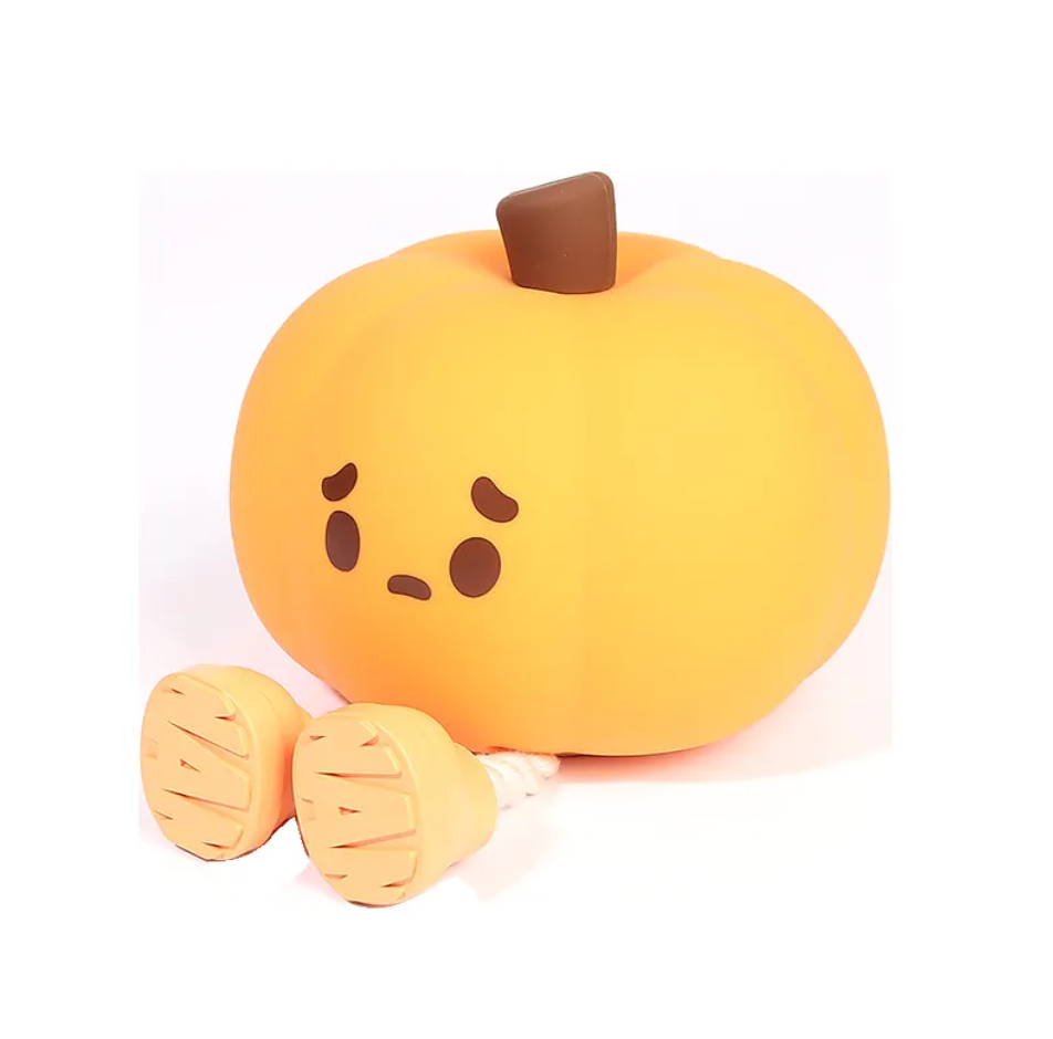Luz Nocturna de Halloween de Calabaza de Silicona Simpática