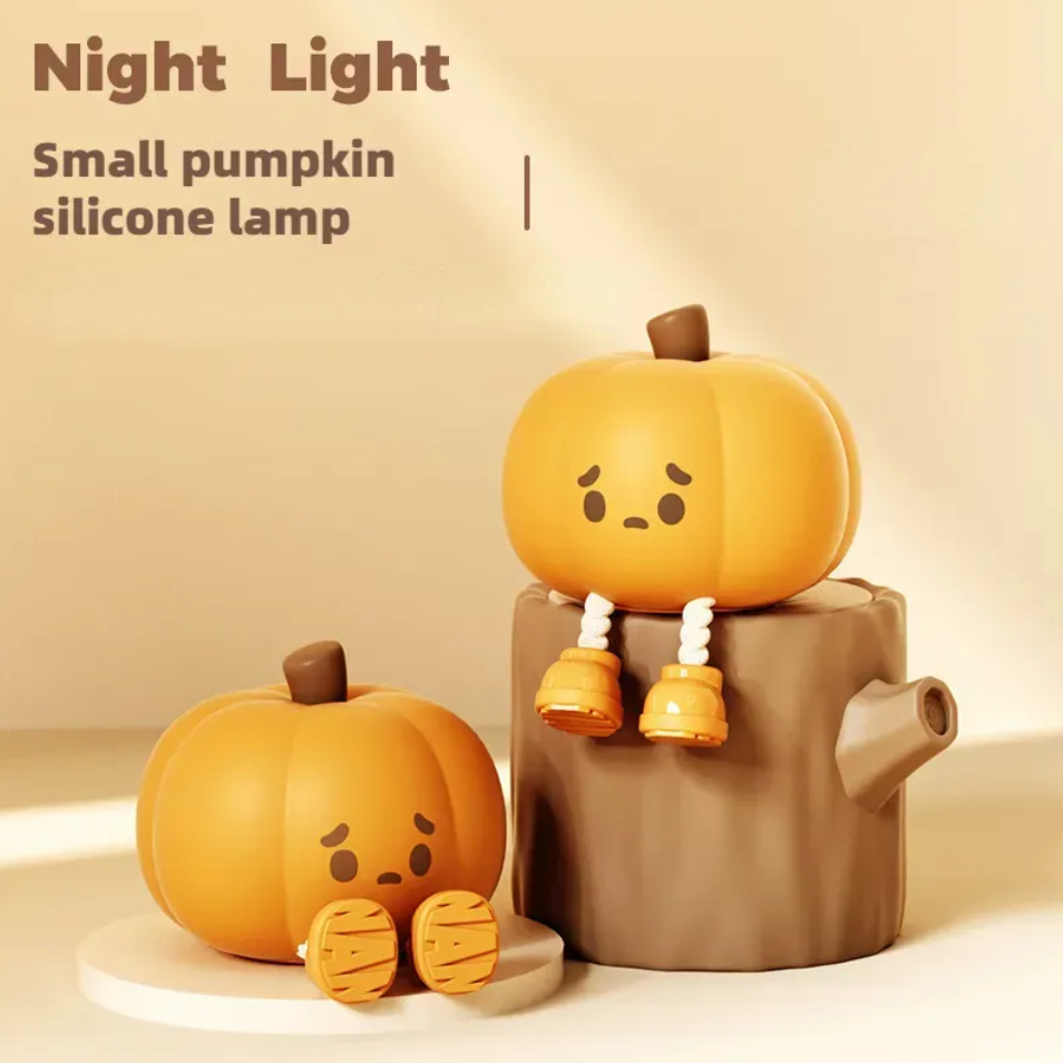 Luz Nocturna de Halloween de Calabaza de Silicona Simpática